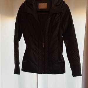 Athleta Black Quilted Puffer Jacket
